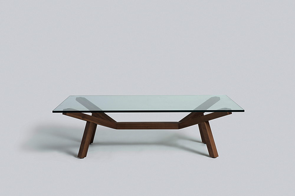 Forte table with glass top Sean Dix furniture design