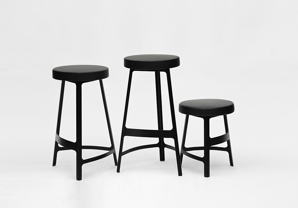 Factory Stool Black Group_Design by Sean Dix