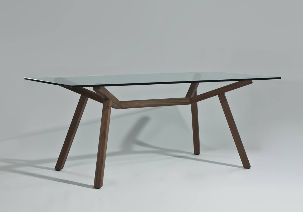 Forte Table with Glass Top Designed by Sean Dix