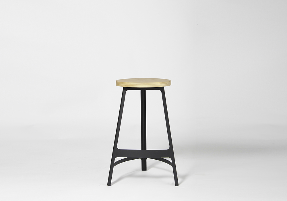 The Factory Bar Stool Designed By Sean Dix, Factory Bar Stool In Leather